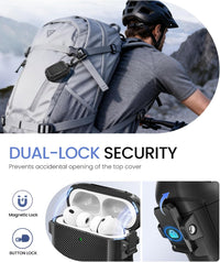 AirPods Case with Lock & Keychain & Cleaner Kit