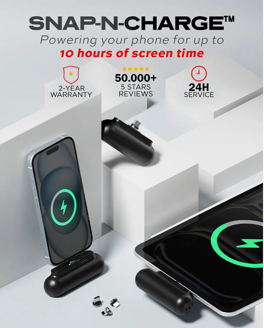 Snap-N-Charge 3000mAh | Universal Magnetic Power Bank