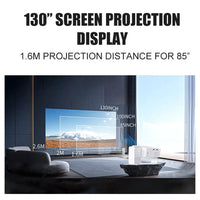 DAMI3C HT30 Portable Singing Projector | Mini Android Projector with Dual Microphones | 4K Support, WiFi, Bluetooth | Home & Outdoor Theater + Family KTV