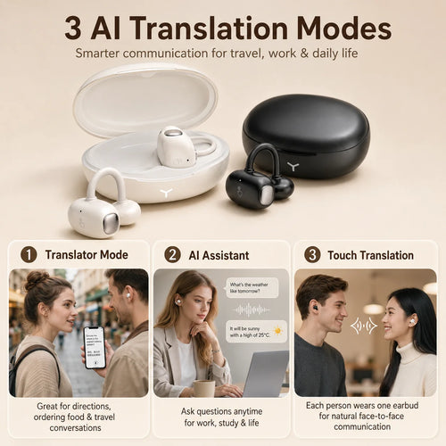 H22 AI Translation Open-Ear Earbud